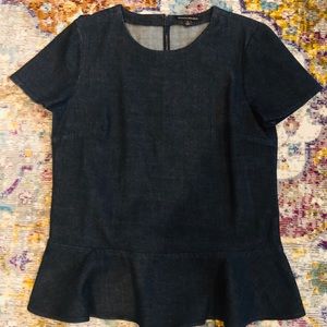 Adorable Banana Republic denim peplum top, small